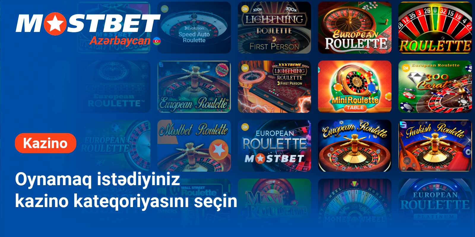 Mostbet Casino-da oyunları araşdırın